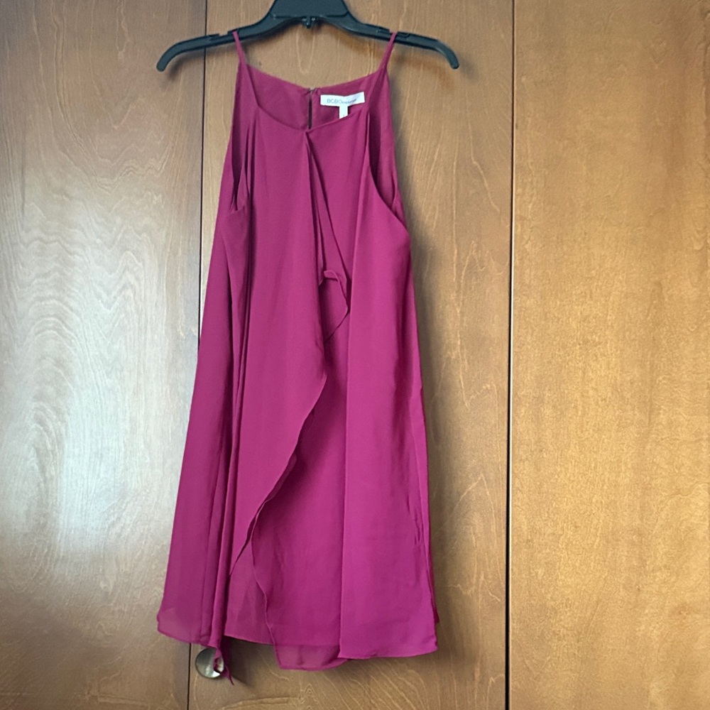 BCBGeneration Chiffon Spaghetti Strap Halter Min … - image 1